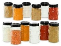 Allsmort Plastic Container Set for Kitchen Storage, Spice Jars and Containers Set – 500 Ml 250 Ml – 10 Pieces, Clear Rs.199