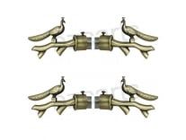 Bzcarts Zinc Antique Brass Designer Heavy Curtain Brackets/Finials for Single Rod 1 Inc – 1 Pair- 2 Pieces : Curtain Brackets/Holders – (Standard, Gold) Rs. 599