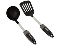 Amazon Brand – Solimo Nylon Ladle & Slotted Turner, Set of 2, Black Rs. 229