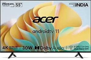 Acer 139 cm (55 inches) I Series 4K Ultra HD Android Smart LED TV AR55AR2851UDFL (Black) Rs. 31999