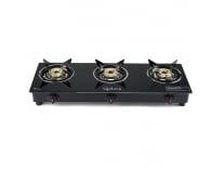 Lifelong LLGS803 Auto Ignition, High Efficiency 3 Burner Gas Stove with Toughened Glass Top, ISI Certified, Automatic Ignition, For LPG Use Only (Black) Rs. 1898