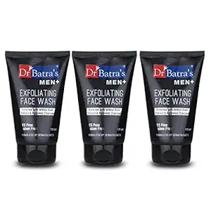 Dr Batra’s Men Exfoliating Face Wash, Enriched With Willow Black Extract & Activated Charcoal, SLS & Paraben free, Suitable for all skin type (125g, Pack of 3) Rs. 350