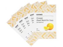Amazon Brand – Solimo Face Sheet Mask, Orange, Pack of 5 Rs. 131