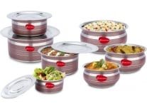KLASSI KICHEN Stainless Steel Color Cook And Serve Set -11pc Cookware Set Induction Bottom Cookware Set Stainless Steel, 11 – Piece Rs. 699
