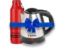 Kreme KAN EK 1.5+ADVTR RED Electric Kettle 1.5 L, Silver, Red Rs. 849