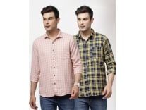 ADWYN PETER Men Checkered Casual Multicolor Shirt Pack of 2 Rs. 494