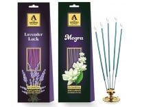 The Aroma Factory Mogra & Lavender Luck (0% Charcoal) Incense Sticks Agarbatti (2 Packets x 30 Sticks Each) Rs. 134