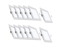 Polycab 15W LED Panel Light Scintillate Edge Slim Square Smart Offers Bright Lumination Long Lifespan No Harmful Radiation (Cool White, 6500K, 12 PCS, Cut Out: 5.9 inches) Rs.5018