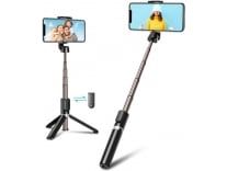 Hold up Wireless Remote selfie stick R1 Bluetooth Selfie Stick Black, Remote Included Rs. 249