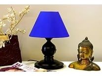 tu casa Table Lamp | Home Decor Items for Living Room | Metal Table Lamp | Bedside Lamps for Bedroom | Lamps | Room Décor | Night Lamp | Housewarming Gifts for New Home (Blue Shade) Rs.343