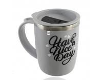 Fun Homes Plastic Travel Mug with Sipper Lid – Pack of 1, Grey Rs. 290