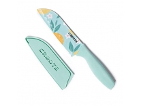 Carote Knife Kitchen Knife Chef Knife Color Printing Santoku Knife & Non-Slip Handle with Blade Cover, Blue, 5inch Rs.219