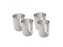 Neelam Stainless Steel 7.5 22G Diamond Amrapali Glass, 500 ml, Silver, Set of 4 Rs. 196