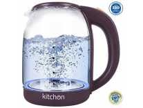 Kitchon KIKGL 1.8L 1500W Cordless Automatic Electric Glass (Borosilicate) Kettle With Stainless Steel Lid – Transparent Rs. 949
