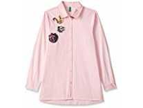 United Colors of Benetton Girls’ Plain Regular Fit Shirt (18A5POPC0034I_19C_M_Coral Blush (Pink)) Rs. 321