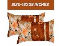BSB Trendz Cotton 2 Piece Cotton Pillow Cover Set – 18″x28″, Brown Rs. 189