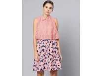 Chemistry Women Two Piece Dress Pink Dress Rs. 599