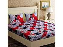 Cozyland 130 TC Polyester Double Bedsheet with 2 Pillow Covers, Black 2 Rs. 192