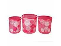 All Time Dura Fresh Décor Plastic Container Set, 3-Pieces, Pink Rs. 371