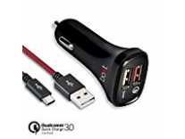 boAt Dual Port Rapid Car Charger Smart Charging with Quick Charge 3.0 + Free Type C USB Cable Rs.499 boAt Dual Port Rapid Car Charger Smart Charging with Quick Charge 3.0 + Free Type C USB Cable Rs.499