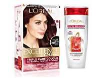 L’Oreal Paris Excellence Creme Hair Color, 3.16 Burgundy, 72ml+100g with Free Total Repair 5 Shampoo, 175ml Rs.315 L’Oreal Paris Excellence Creme Hair Color, 3.16 Burgundy, 72ml+100g with Free Total Repair 5 Shampoo, 175ml Rs.315