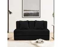 Furny Dreamstyle Three Seater Sofa Cum Bed- (3 Years Warranty 36 Density Foam)- Perfect for Daily Use – Sofa Cum Bed Washable Polyester Fabric Cover (Black) 6’X6′. Pillows Free Rs. 10999