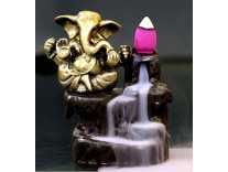 eCraftIndia Lord Ganesha Smoke Backflow Cone Incense Holder Decorative Showpiece with 10 Free Smoke Backflow Scented Cone Incenses at Rs. 149