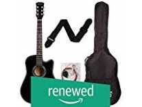 (Renewed) Juarez Acoustic Guitar, 38 Inch Cutaway, 038C With Bag, Strings, Pick And Strap, Black Rs.990 (Renewed) Juarez Acoustic Guitar, 38 Inch Cutaway, 038C With Bag, Strings, Pick And Strap, Black Rs.990
