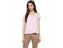 Honey by Pantaloons Women’s Plain Regular Fit Top (110024440018_Off White_L) Rs. 120