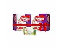 Huggies Wonder Pants Comfort Pack Large Size Diapers (110 Count) and Huggies Baby Wipes – Cucumber & Aloe Pack of 2 (144 Wipes) Rs.1196