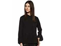 KRAVE Women Plain Regular fit Top (AW18KRAVE2281_ Black L) Rs. 250