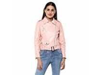 Life by Shoppers Stop Womens Collared Solid Bikers Jacket_Black_X-Large Rs. 299