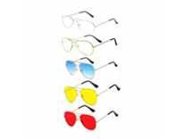Magjons 5 multicolor Aviator Sunglasses combo for men and women, girls and boys