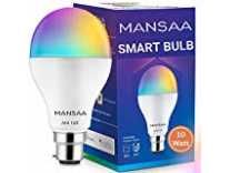 Mansaa Smart Led Bulbs for Home Multi Color 10W Wi-Fi, Dimmable, Compatible with Google Home & Amazon Alexa Bulb (B22 Pin Holder Type Pack of 1) – M4 16x Rs. 799