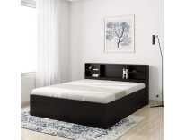 Amazon Brand – Solimo Mars Engineered Wood Queen Bed with Storage(Wenge Finish)