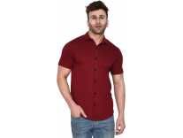 Geum Men Solid Casual Maroon Shirt Rs. 249