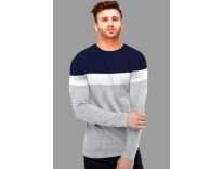 FastColors Solid Men Round Neck Grey, Blue T-Shirt Rs.299
