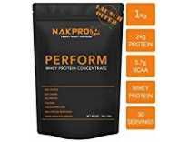 NAKPRO Perform Whey Protein Concentrate with Added Digestive Enzymes, Raw Whey Protein 1kg Supplement Powder – Unflavoured Rs.699