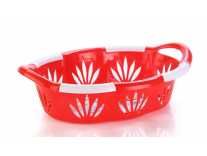 Nayasa Blossom 2 Piece Oval Plastic Fruit Basket Set, Red Rs.68