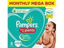 Pampers New Diapers Pants Monthly Box Pack, Small (172 Count) Rs.1477