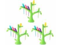 [Mumbai & Pune] Garbnoire Plastic Fruit Fork, Salad Fork, Baby Fork Set(Pack of 3) Rs. 49