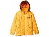 [Size 24] Qube By Fort Collins Girl’s Quilted Regular fit Jacket (1190AZ_Yellow_24) Rs. 524