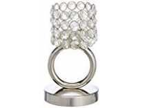 Angelic Ring Shape Steel T-Lite Lamp (10 cm x 10 cm x 17.5 cm, Silver) Rs.230