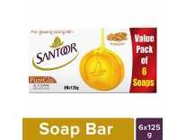 Santoor Glycerine PureGlo Soap 125g (Pack of 6) Rs.219