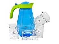 Sarthak Uphaar Plastic Jug with 4 Glass (Jug 1800ml Glass 250ml) Pitcher/Tumbler Set Juice Water Glassware Drinks (Blue) Rs. 199