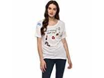 Sf Jeans By Pantaloons Women’s Plain Regular Fit Top (110023581003_White_L) Rs. 120