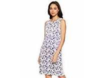 Soie Women’s Cotton Shift Dress (5828_Purple_Medium) Rs. 640