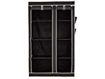 Amazon Brand – Solimo 2-Door Foldable Wardrobe, 8 Racks, Black Rs.1749