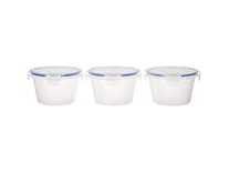 Amazon Brand – Solimo Plastic Kitchen Storage Container Set, 750ml, 3-Pieces, Blue Rs. 199