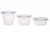 Amazon Brand – Solimo Plastic Container Set, 3-Pieces at Rs.199